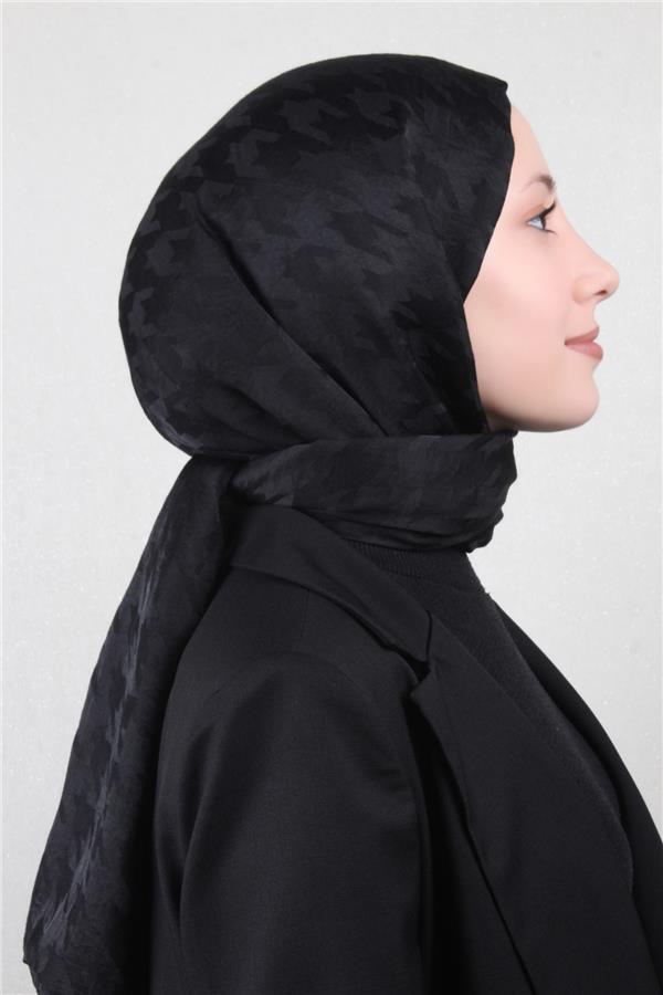 Pamuklu Jakar Şal 4110-4 Siyah