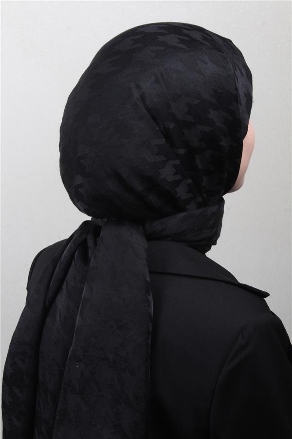 Pamuklu Jakar Şal 4110-4 Siyah