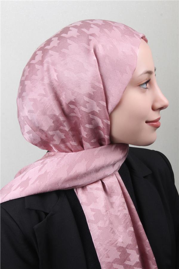 Pamuklu Jakar Şal 4110-8 Pudra