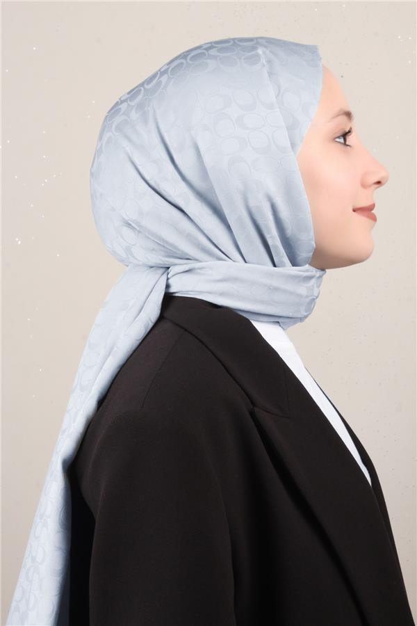 Pamuklu Jakar Şal 4113-15 Açık Gri