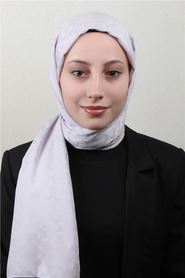 Pamuklu Jakar Şal 4113-17 Açık Lila