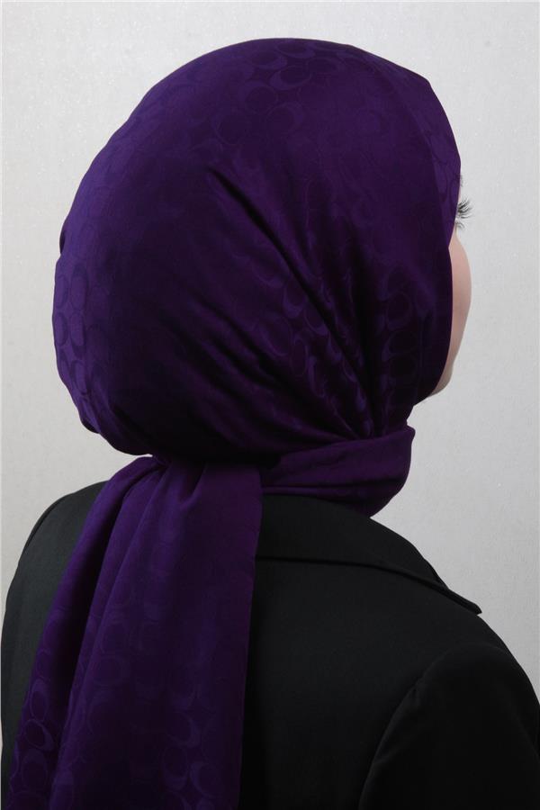 Pamuklu Jakar Şal 4113-19 Mor