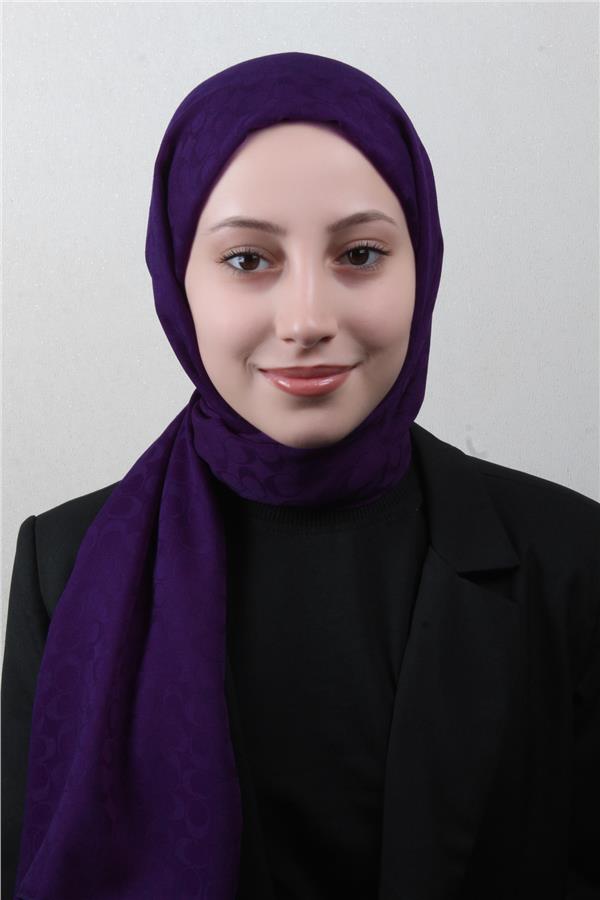 Pamuklu Jakar Şal 4113-19 Mor