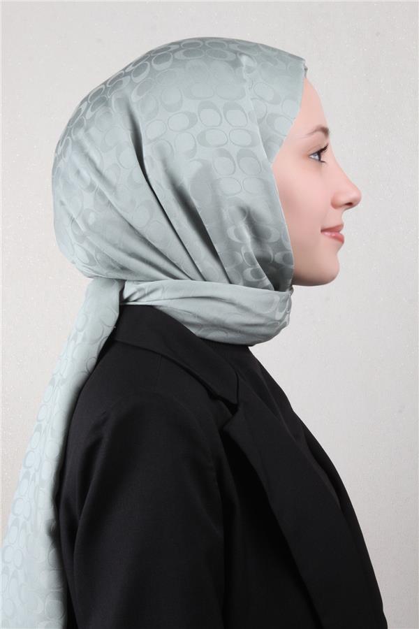 Pamuklu Jakar Şal 4113-21 Mint Yeşili