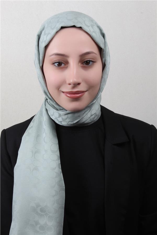 Pamuklu Jakar Şal 4113-21 Mint Yeşili