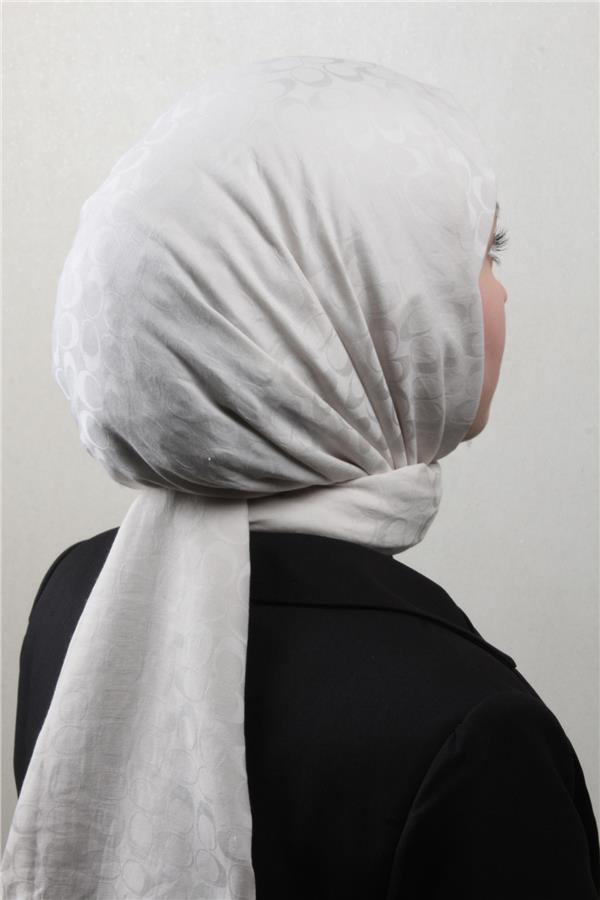 Pamuklu Jakar Şal 4113-22 Kemik