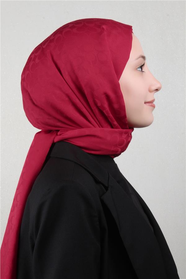 Pamuklu Jakar Şal 4113-23 Kırmızı