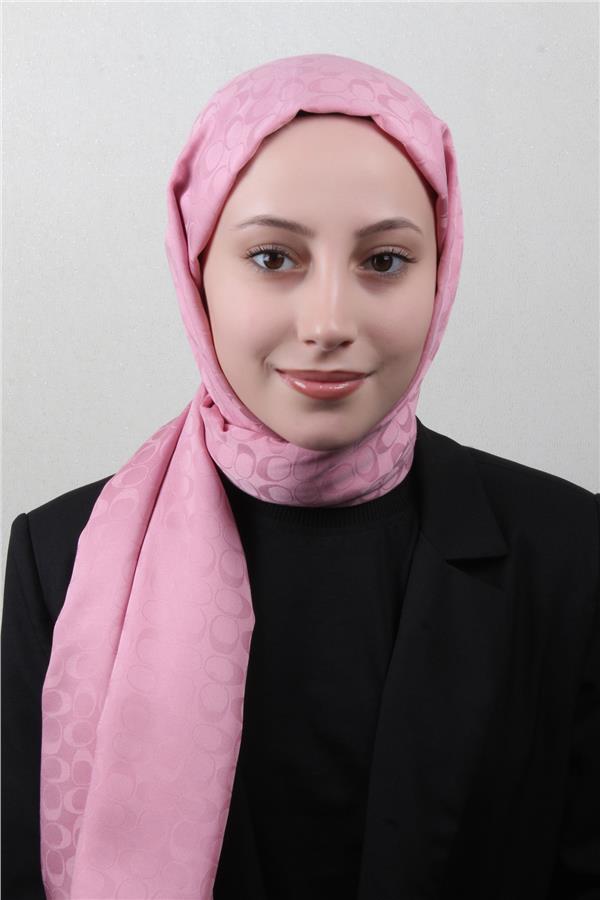 Pamuklu Jakar Şal 4113-24 Pembe