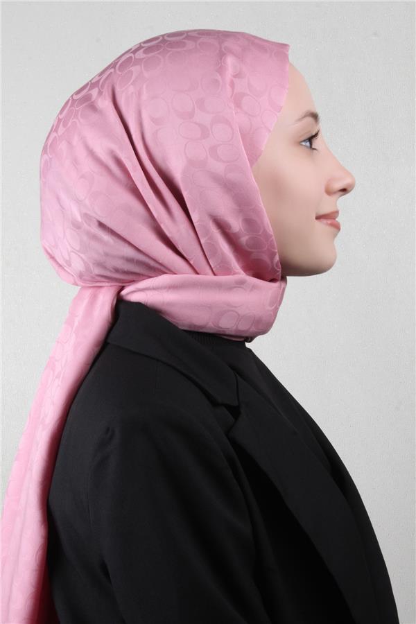 Pamuklu Jakar Şal 4113-24 Pembe