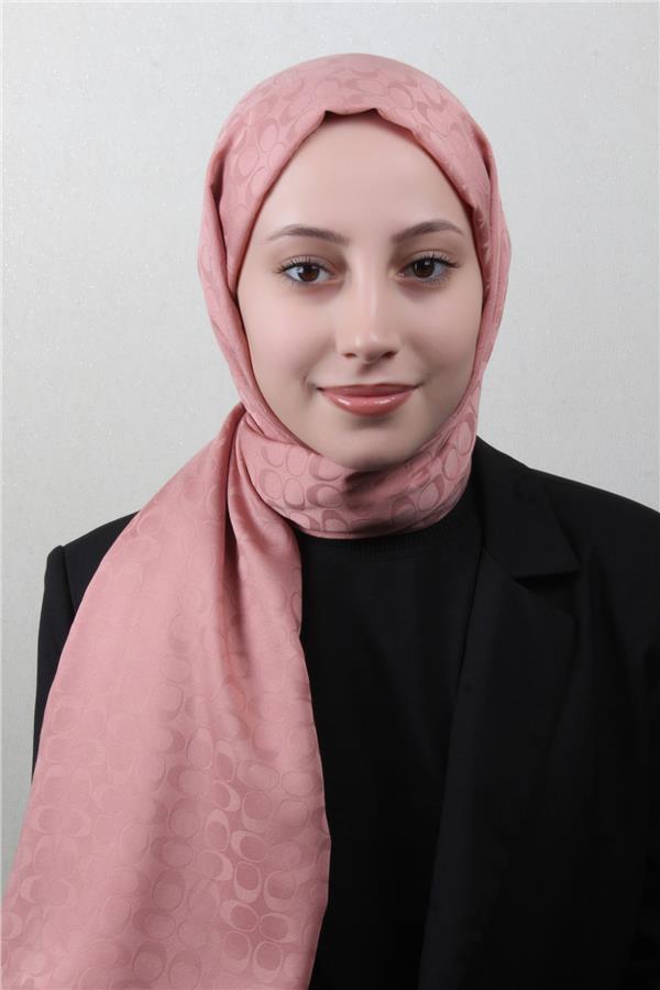 Pamuklu Jakar Şal 4113-28 Pudra