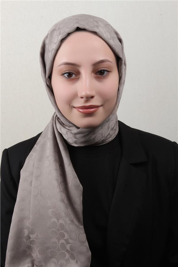 Pamuklu Jakar Şal 4113-29 Vizon