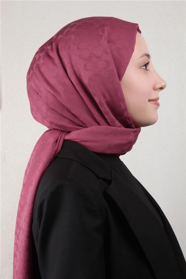 Pamuklu Jakar Şal 4113-30 Vişne Çürüğü