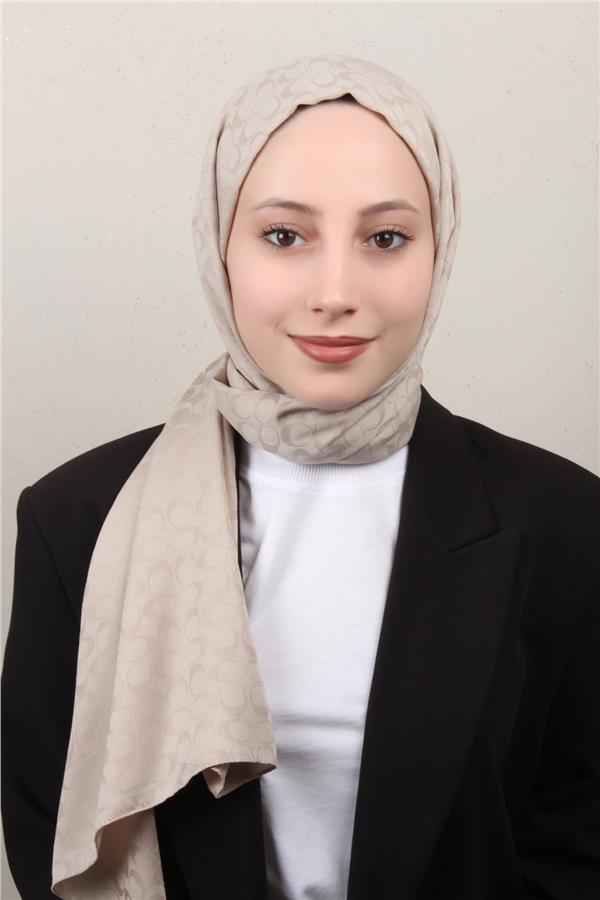 Pamuklu Jakar Şal 4113-5 Taş