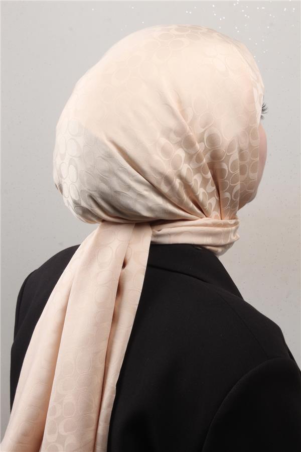 Pamuklu Jakar Şal 4113-8 Krem