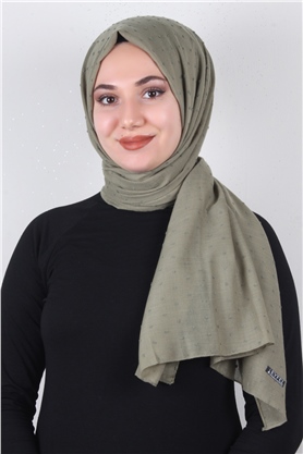 Pamuklu Pıt Pıt Şal 3092-42 Çağla