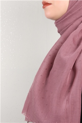 Pamuklu Pıt Pıt Şal 3092-43 Gül Kurusu