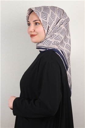 Pamuklu Soft Eşarp 3300-3 Lacivert