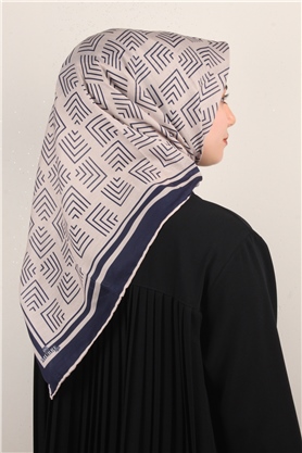 Pamuklu Soft Eşarp 3300-3 Lacivert