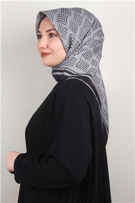 Pamuklu Soft Eşarp 3300-5 Füme