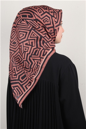 Pamuklu Soft Eşarp 3301-1 Şeftali