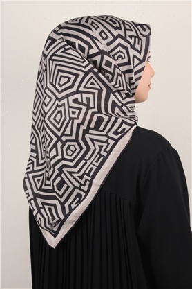 Pamuklu Soft Eşarp 3301-2 Taş