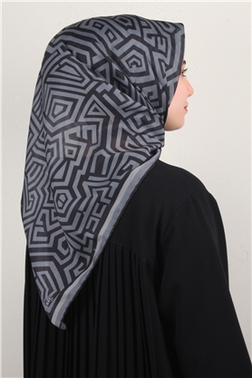 Pamuklu Soft Eşarp 3301-3 Füme