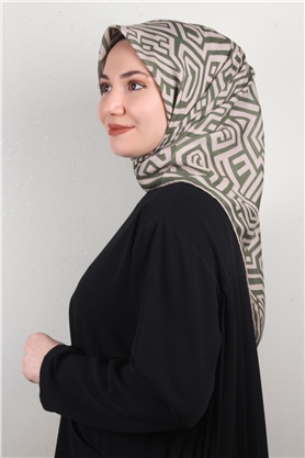 Pamuklu Soft Eşarp 3301-4 Yeşil