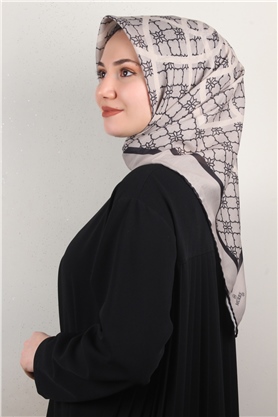 Pamuklu Soft Eşarp 3302-2 Taş