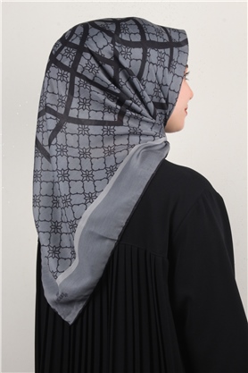 Pamuklu Soft Eşarp 3302-3 Füme