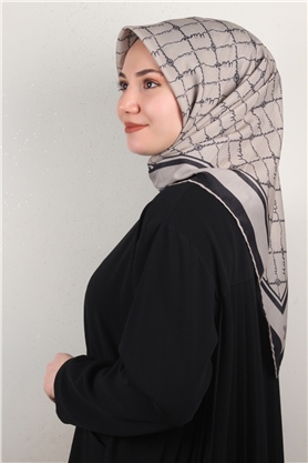 Pamuklu Soft Eşarp 3304-7 Bej