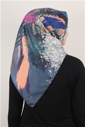 Pamuklu Soft Eşarp 3307-1 Füme