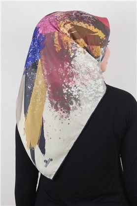 Pamuklu Soft Eşarp 3307-5 Krem