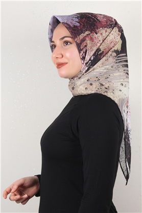 Pamuklu Soft Eşarp 3307-6 Sütlü Kahve