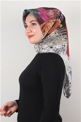 Pamuklu Soft Eşarp 3307-8 Sütlü Kahve