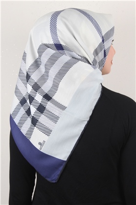 Pamuklu Soft Eşarp 3308-1 Morcivert