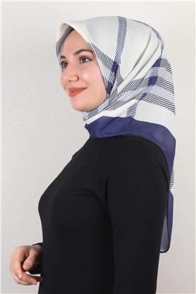 Pamuklu Soft Eşarp 3308-1 Morcivert