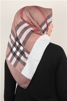 Pamuklu Soft Eşarp 3308-10 Sütlü Kahve
