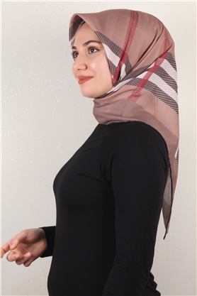 Pamuklu Soft Eşarp 3308-10 Sütlü Kahve