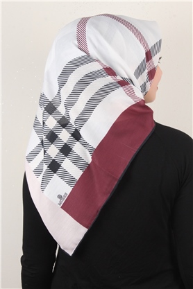 Pamuklu Soft Eşarp 3308-2 Bordo