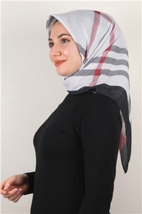 Pamuklu Soft Eşarp 3308-6 Kırmızı