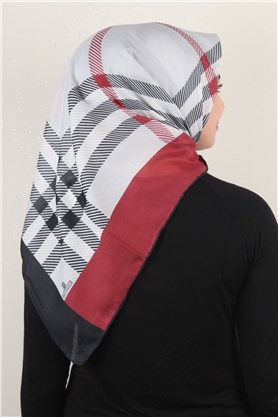 Pamuklu Soft Eşarp 3308-6 Kırmızı