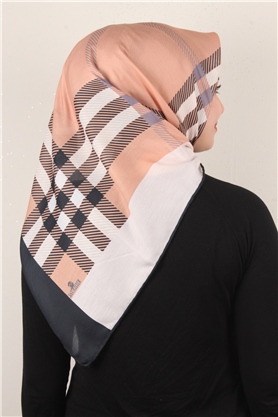 Pamuklu Soft Eşarp 3308-8 Koyu Bej