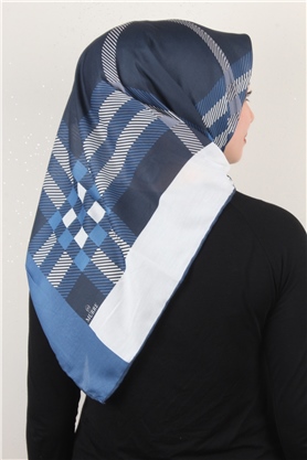 Pamuklu Soft Eşarp 3308-9 İndigo