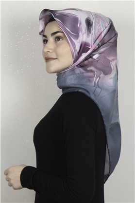 Pamuklu Soft Eşarp 3319-4 Su Mavisi