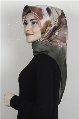 Pamuklu Soft Eşarp 3319-5 Haki