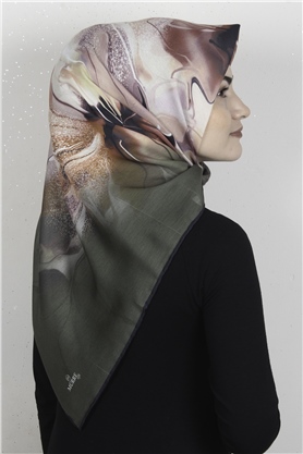 Pamuklu Soft Eşarp 3319-5 Haki