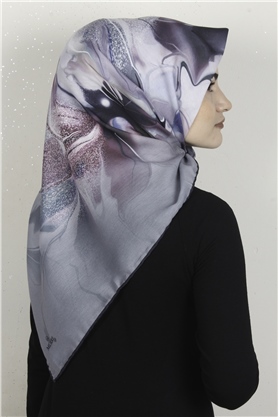 Pamuklu Soft Eşarp 3319-6 Gri