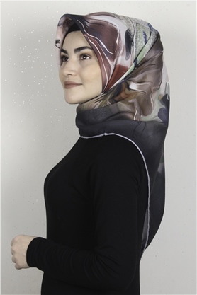 Pamuklu Soft Eşarp 3319-7 Siyah