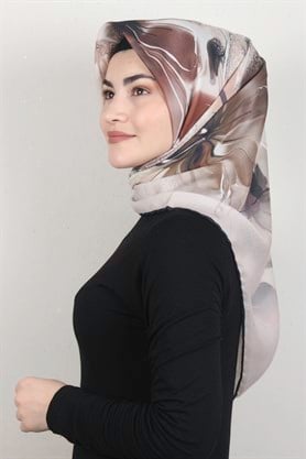 Pamuklu Soft Eşarp 3319-8 Bej