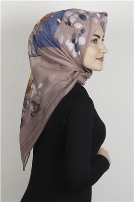 Pamuklu Soft Eşarp 3325-1 Desenli